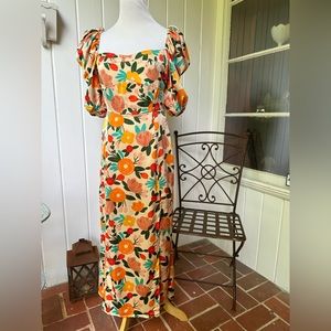 Floral Ankle-length Dress